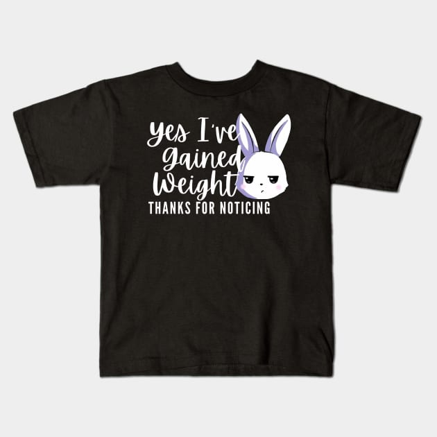 Cute Chubby Sarcastic Bunny Kids T-Shirt by Little Designer